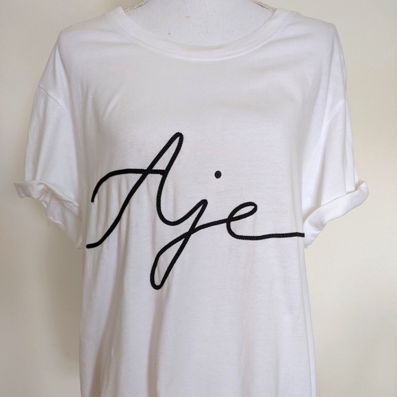 SOLD Aje embroidered ribbon tee M - Picture 2 of 4